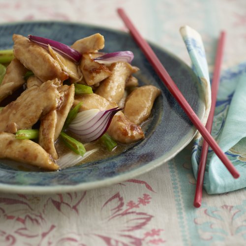Braised Chicken with Spring Onion in Oyster Sauce