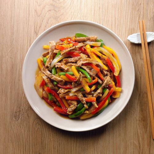 Pan-fried Pork with Bell Pepper