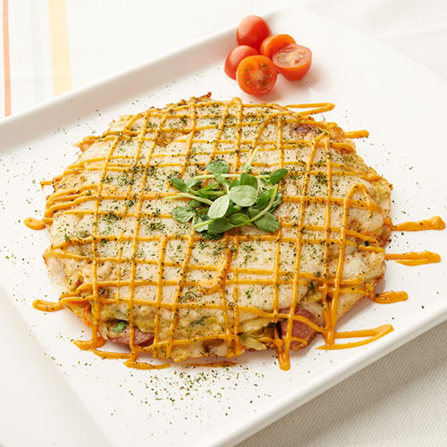 Vegetable Pancake with Sriracha Mayo