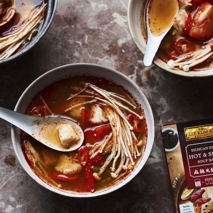 Visfilet in pittige soep