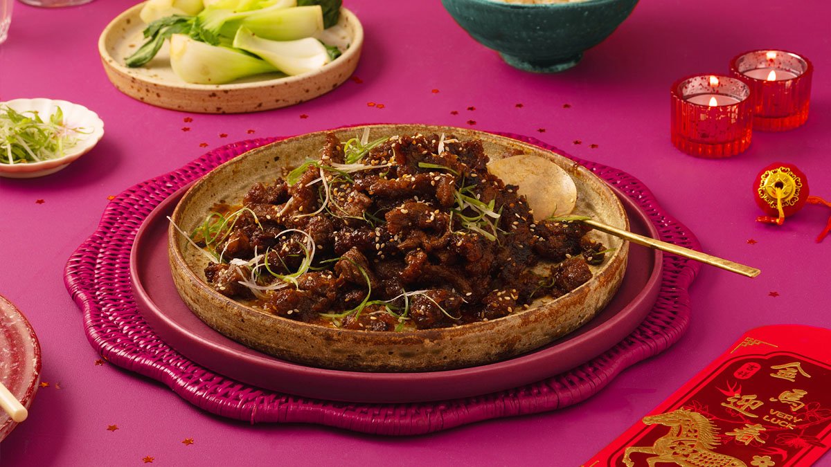 Knapperig chili-rundvlees