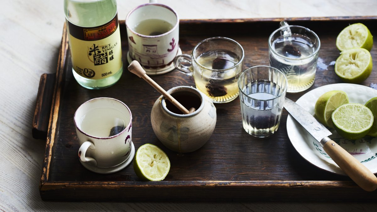 Verse Rijstazijn drank met honing