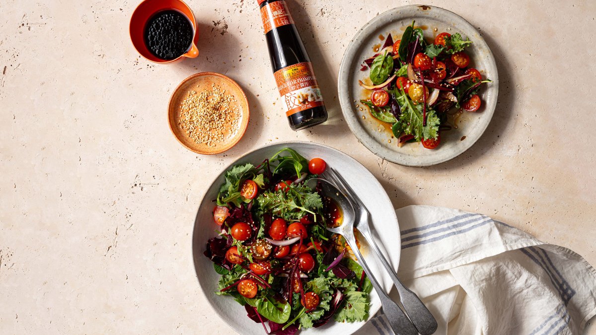 Salade met oosterse dressing